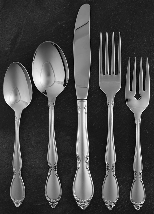Satin Chatelaine (Stainless, Satin) 5 Piece Place Setting by Oneida Silver-1