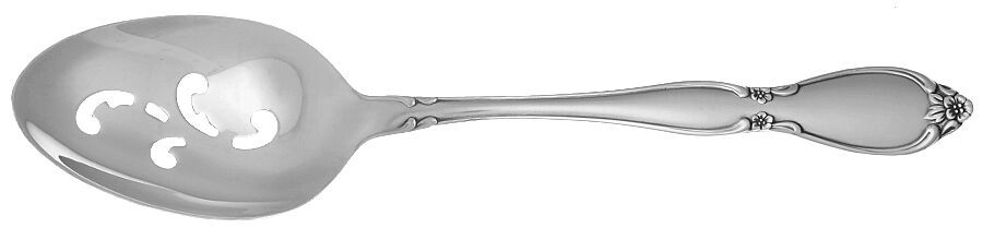 Satin Chatelaine (Stainless, Satin) Pierced Tablespoon (Serving Spoon) by Oneida Silver-1