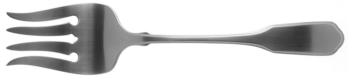 Valley Forge (Stainless) Medium Solid Cold Meat Serving Fork by Oneida Silver-1