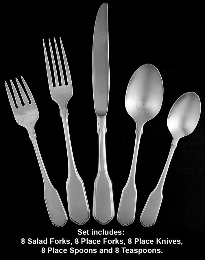 Valley Forge (Stainless) 40 Piece Set by Oneida Silver-1