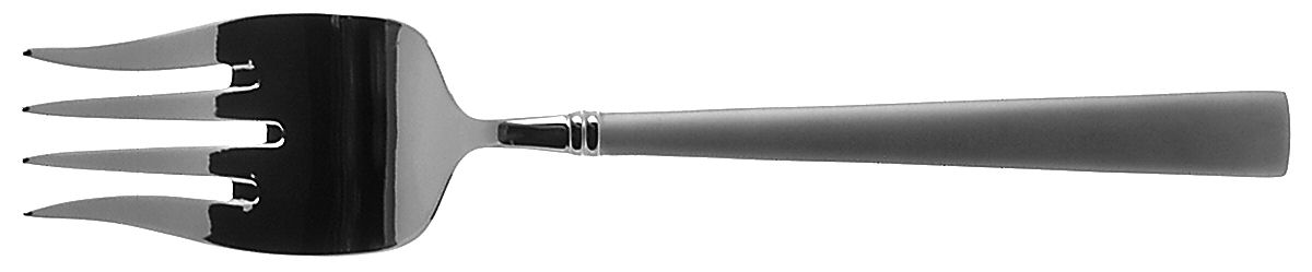 Satin Westbrook (Stainless) Large Solid Cold Meat Serving Fork by Oneida Silver-1