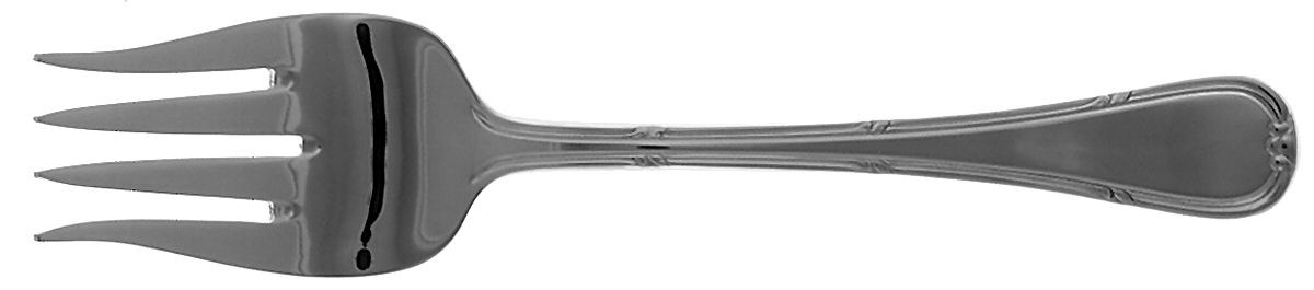 Crestwood (Stainless) Medium Solid Cold Meat Serving Fork by Oneida Silver-1