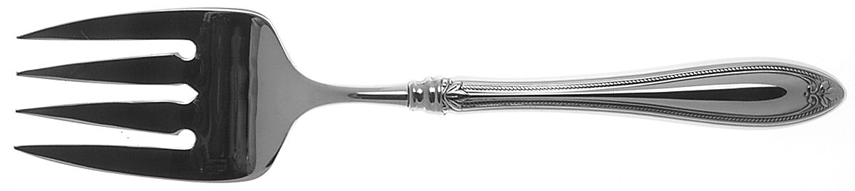 Sharona (Stainless) Medium Solid Cold Meat Serving Fork by Oneida Silver-1
