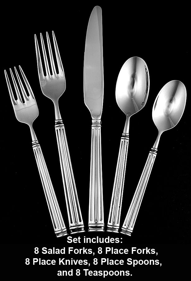 Ophelia (Stainless) 40 Piece Set by Oneida Silver-1