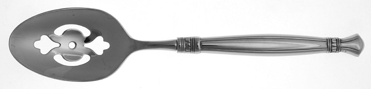 Adelphia (Stainless) Pierced Tablespoon (Serving Spoon) by Oneida Silver-1