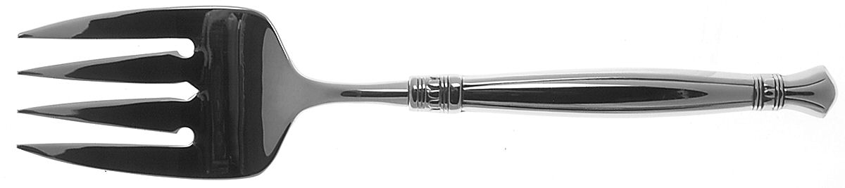 Adelphia (Stainless) Medium Solid Cold Meat Serving Fork by Oneida Silver-1