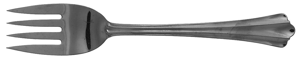 Kimbra (Stainless) Small Solid Cold Meat Serving Fork by Oneida Silver-1