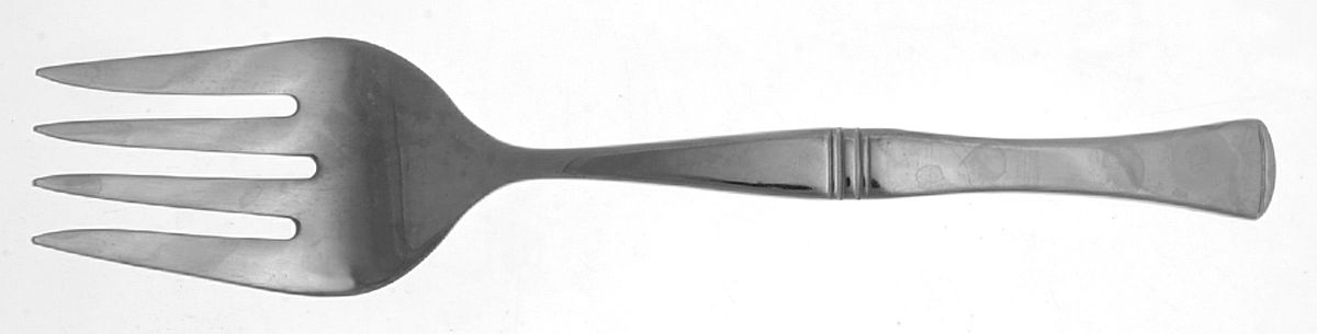 Lai (Stainless) Medium Solid Cold Meat Serving Fork by Oneida Silver-1