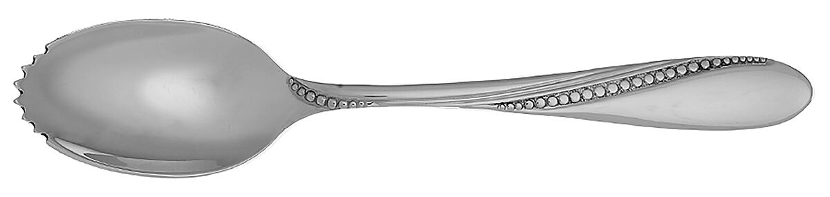 Normandy (Stainless) Fruit/Orange Spoon Individual, Serrated Bowl HC by Oneida Silver-1