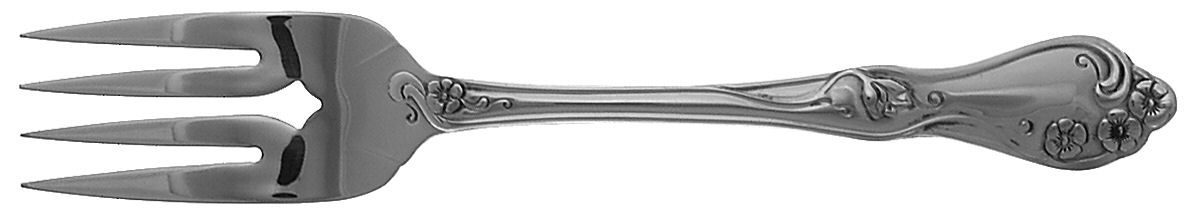 Camille (Stainless) Large Solid Cold Meat Serving Fork by Oneida Silver-1