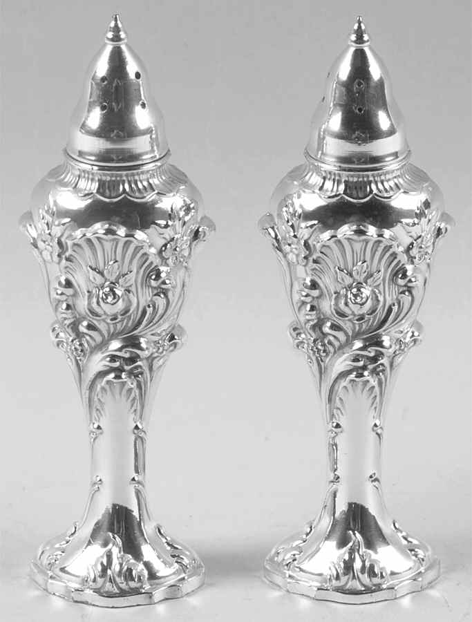 48 (Silverplate, Hollowware) Salt & Pepper Set by Oneida Silver-1