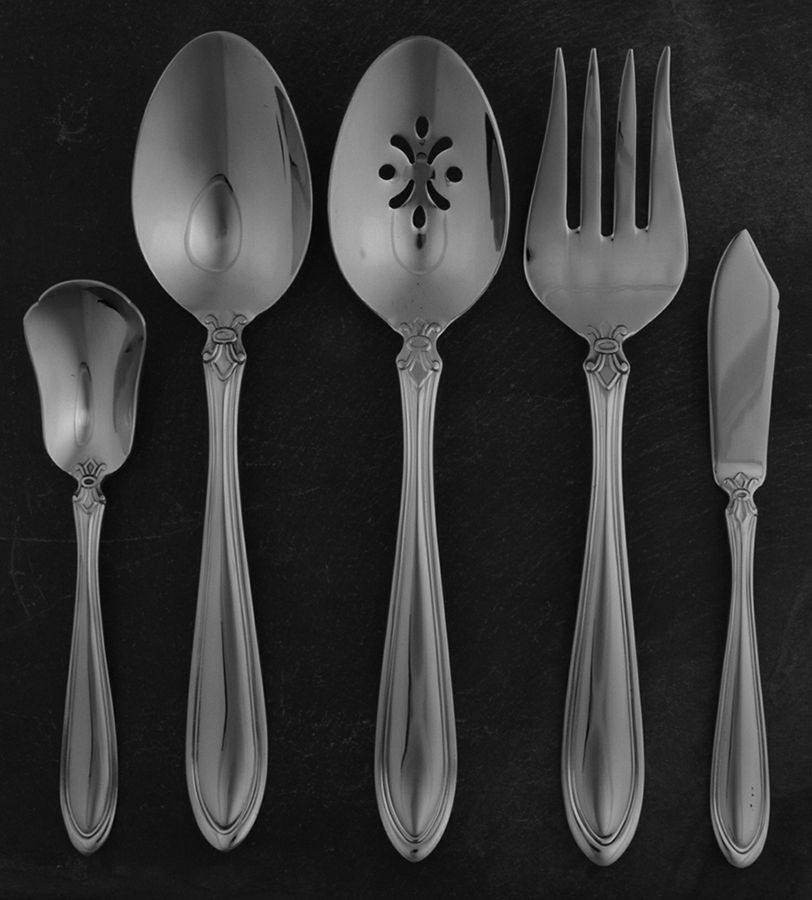 Royal Manor (Stainless) 5 Piece Hostess Set by Oneida Silver-1
