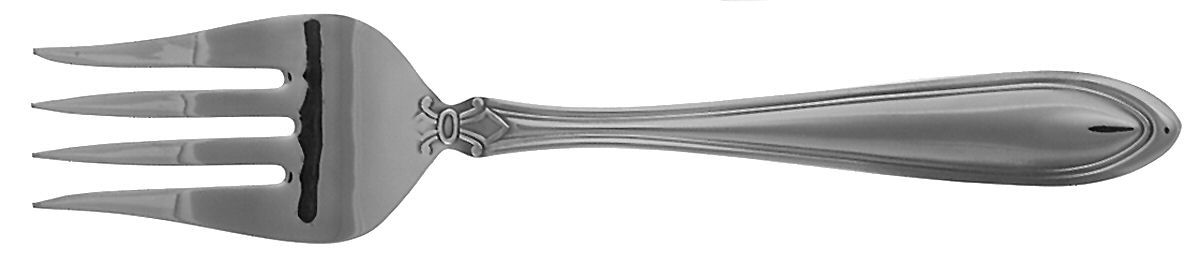Royal Manor (Stainless) Medium Solid Cold Meat Serving Fork by Oneida Silver-1