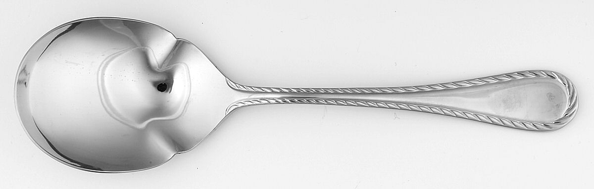 Belmont-Lyons (Stainless) Solid Smooth Casserole Spoon by Oneida Silver-1