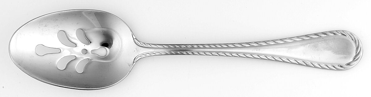 Belmont-Lyons (Stainless) Pierced Tablespoon (Serving Spoon) by Oneida Silver-1