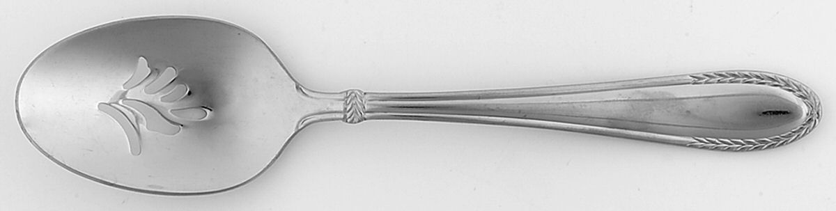 Wheat (Stainless) Pierced Tablespoon (Serving Spoon) by Oneida Silver-1