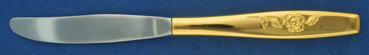 Our Rose-Gold (Gold Electroplate) Modern Hollow Knife by Oneida Silver-1