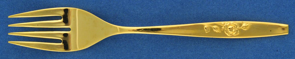 Our Rose-Gold (Gold Electroplate) Individual Salad Fork by Oneida Silver-1