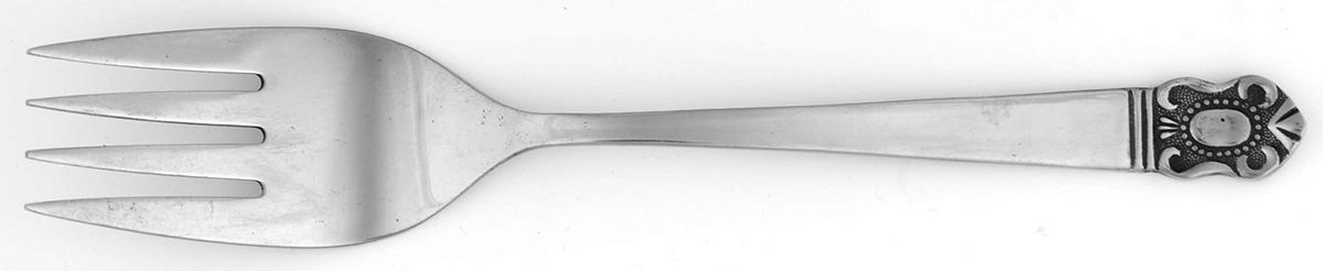 OXH123 (Stainless) Medium Solid Cold Meat Serving Fork by Oxford Hall-1