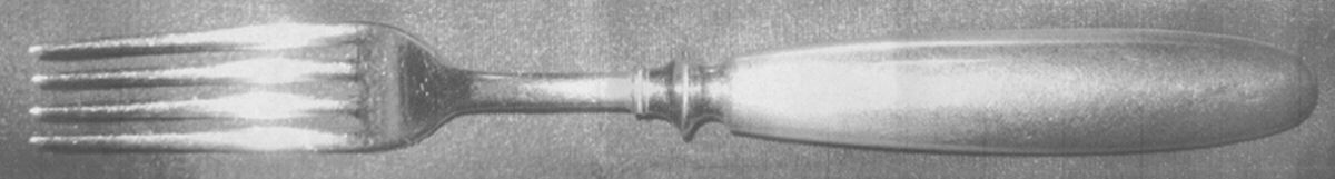 OHS253 (Silverplate) Indented Solid Handled Fork by Oneida Silver-1