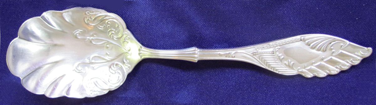 Rockford Four (Silverplate, 1898) Sugar Shell Spoon by Oneida Silver-1