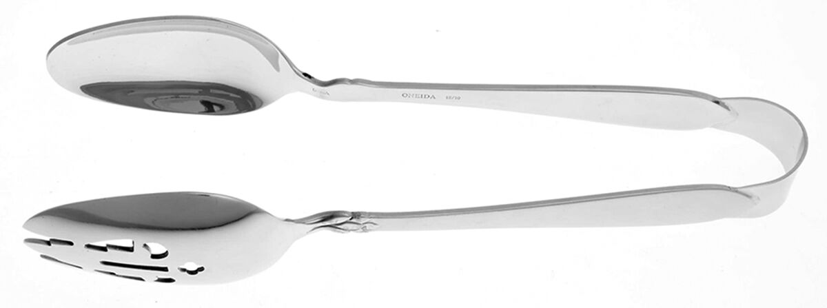 Simba (Stainless) Salad Tongs Solid HC by Oneida Silver-1