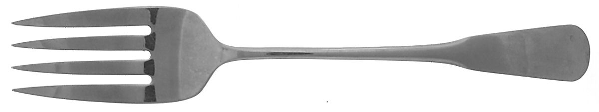 Colonial Boston-Glossy (Stainless) Medium Solid Cold Meat Serving Fork by Oneida Silver-1