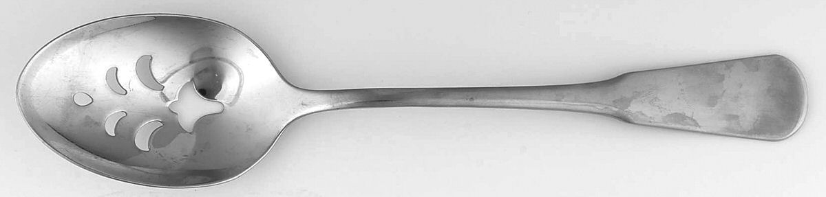 Colonial Boston-Glossy (Stainless) Pierced Tablespoon (Serving Spoon) by Oneida Silver-1