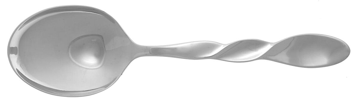 Helix (Stainless) Solid Smooth Casserole Spoon by Oneida Silver-1