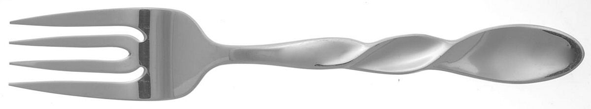 Helix (Stainless) Medium Solid Cold Meat Serving Fork by Oneida Silver-1
