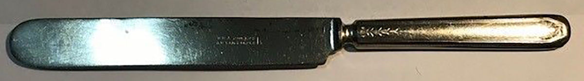 OHS275 (NICKEL SILVER) Blunt Solid Knife by Oneida Silver-1