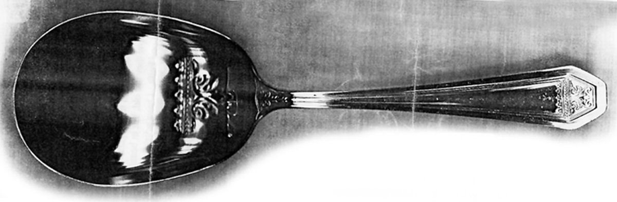 OHS275 (NICKEL SILVER) Solid Smooth Berry/Casserole Spoon by Oneida Silver-1
