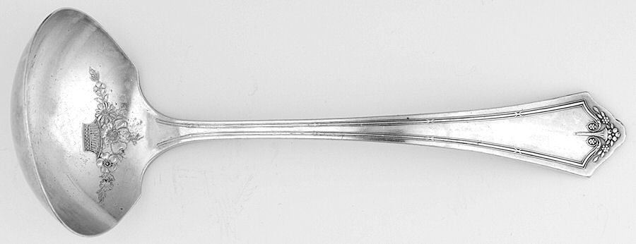 OHS282 (Silverplate) Solid Gravy Ladle by Oneida Silver-1