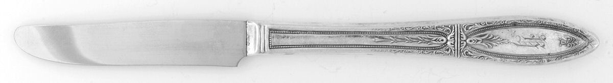 Mystic-Coronet (Slvp, 1926, Monograms) New French Hollow Grille Knife by Oneida Silver-1