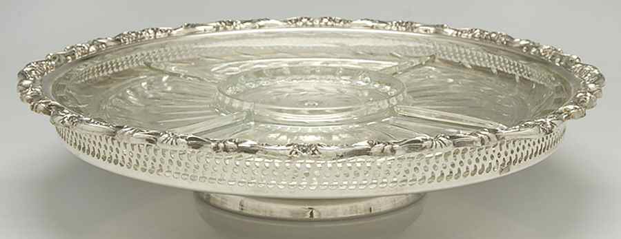 Countess (Silverplate, Hollowware) Lazy Susan with Liner by Oneida Silver-1