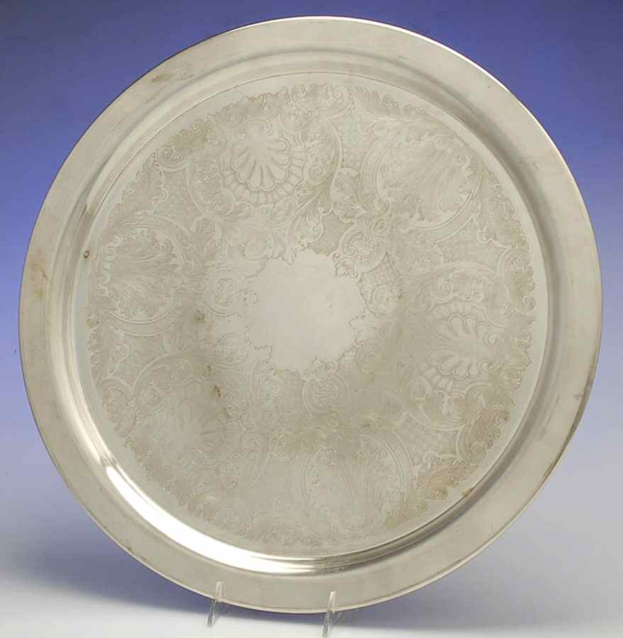 Countess (Silverplate, Hollowware) Round Tray For Punch Bowl by Oneida Silver-1
