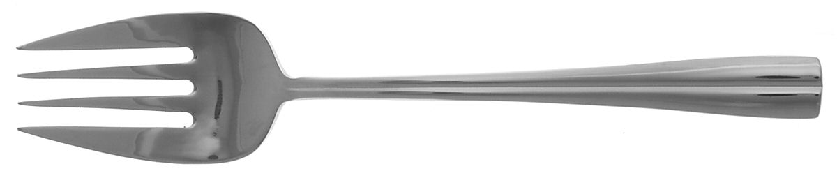 Rondel (Stainless) Medium Solid Cold Meat Serving Fork by Oneida Silver-1