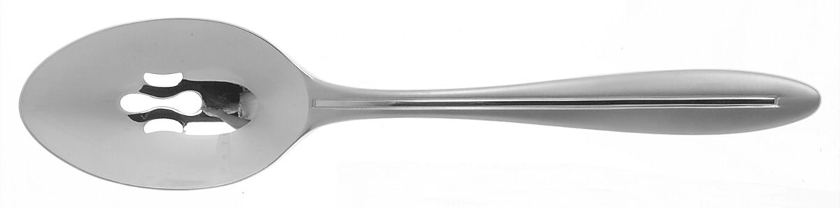 Stave (Stainless) Pierced Tablespoon (Serving Spoon) by Oneida Silver-1