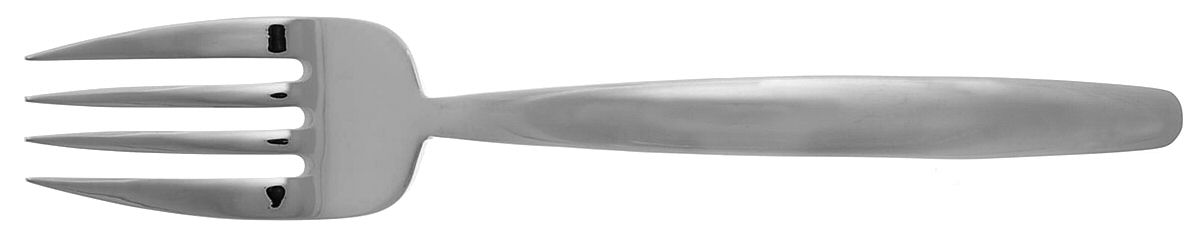 Leda (Stainless) Large Solid Cold Meat Serving Fork by Oneida Silver-1