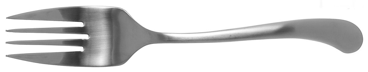 Tangent (Stainless) Medium Solid Cold Meat Serving Fork by Oneida Silver-1