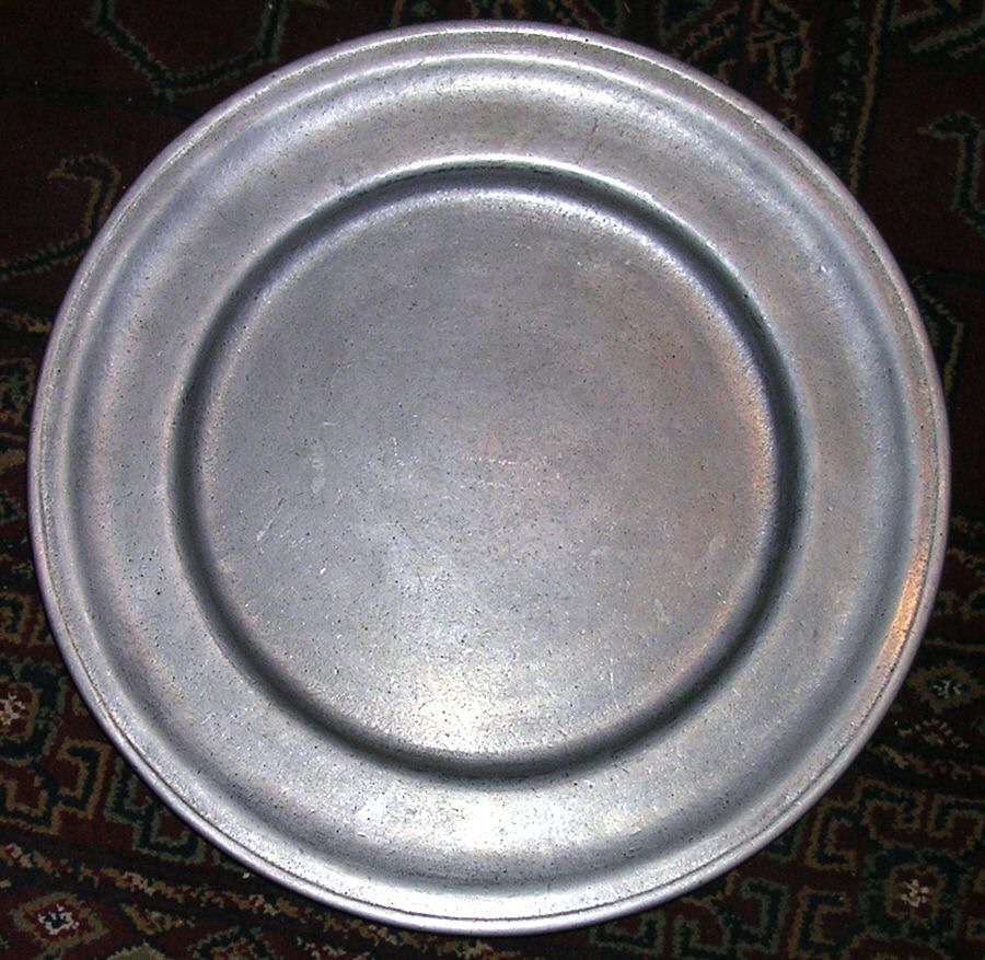 Cambridge Colonial-Pewter Hollowware Smooth Dinner Plate by Oneida Silver-1