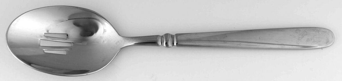 Eastview (Stainless) Pierced Tablespoon (Serving Spoon) by Oneida Silver-1