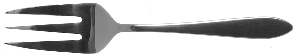 Trista (Stainless) Medium Solid Cold Meat Serving Fork by Oneida Silver-1