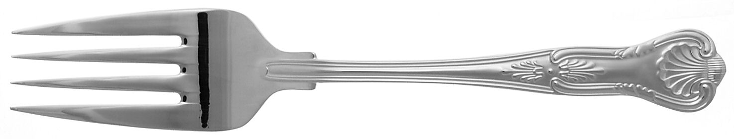 Ashton (Stainless) Medium Solid Cold Meat Serving Fork by Oneida Silver-1
