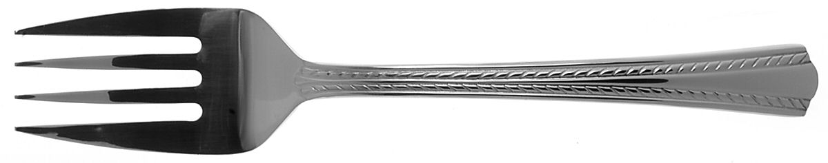 Fanfare (Stainless) Large Solid Cold Meat Serving Fork by Oneida Silver-1