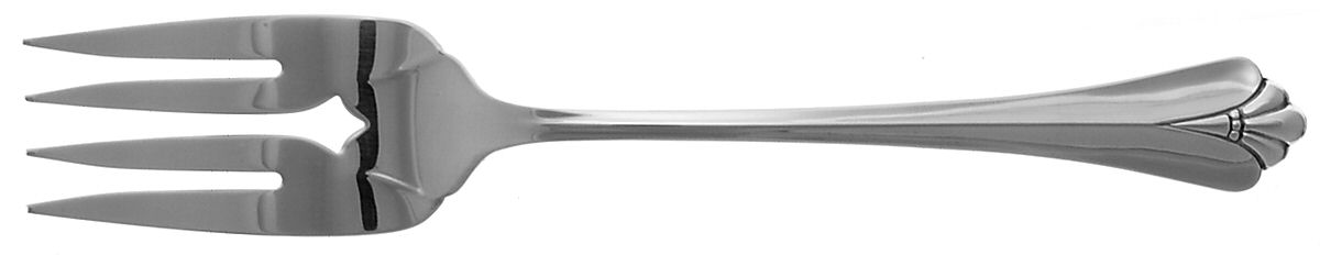 Royal Flute (Silverplate) Medium Solid Cold Meat Serving Fork by Oneida Silver-1