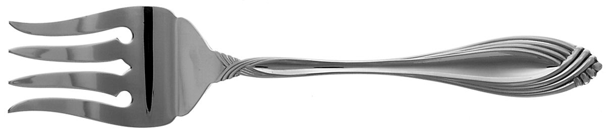 Heiress (Silverplate) Medium Solid Cold Meat Serving Fork by Oneida Silver-1