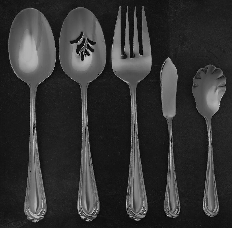 Ottawa (Stainless) 5 Piece Hostess Set by Oneida Silver-1