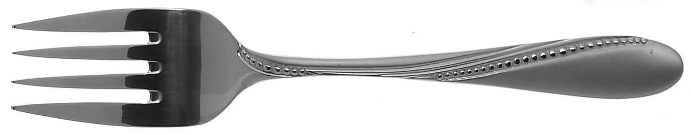 Satin Normandy (Stainless) Medium Solid Cold Meat Serving Fork by Oneida Silver-1