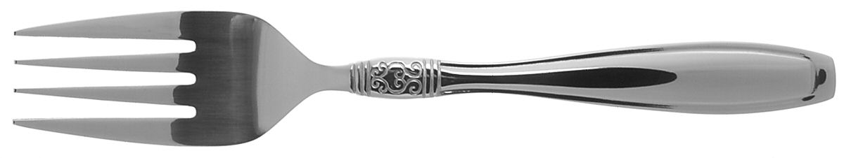 Vista (Stainless) Medium Solid Cold Meat Serving Fork by Oneida Silver-1